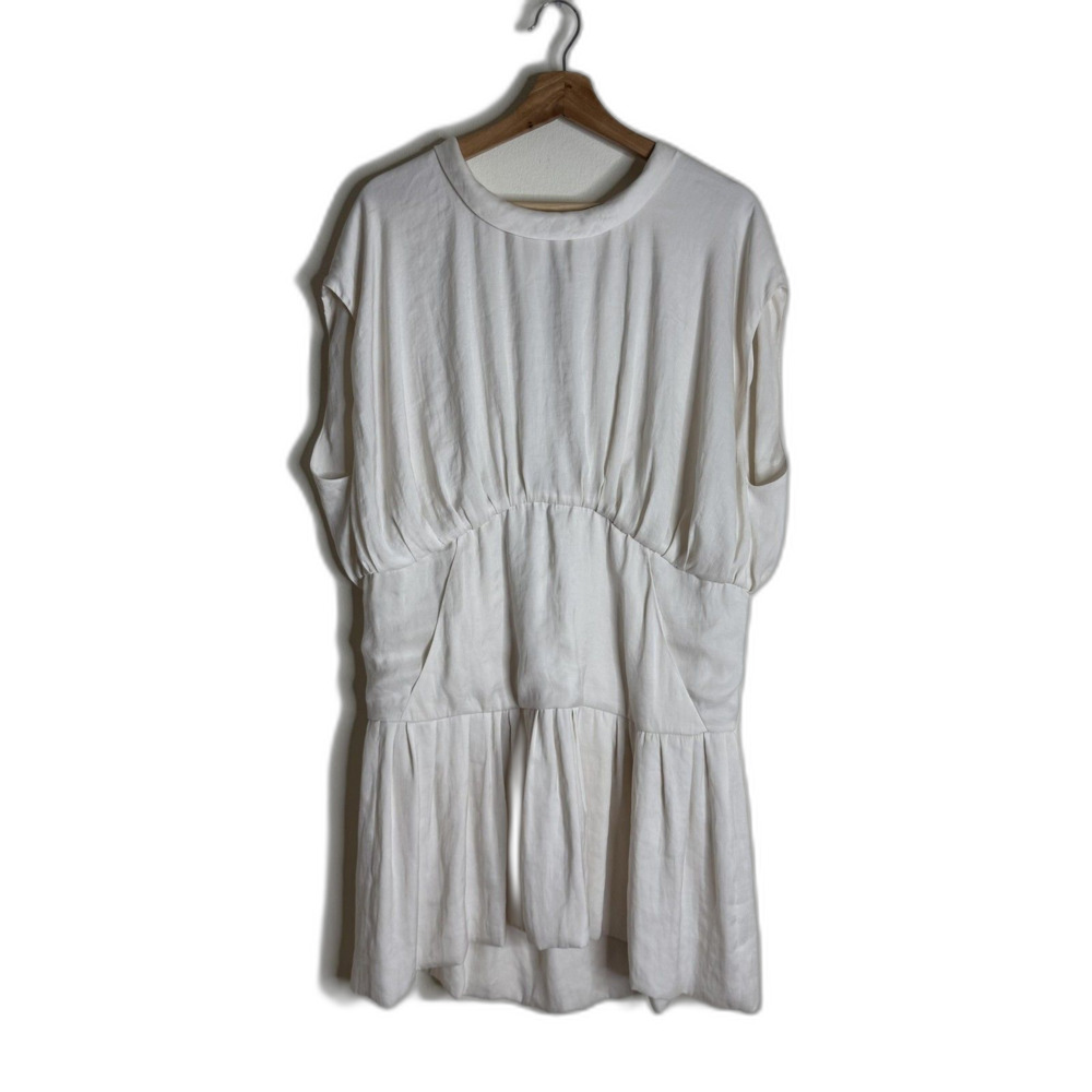 Theyskens Theory Diza Dress Womens Medium Porcelain White flowy cute girly M
